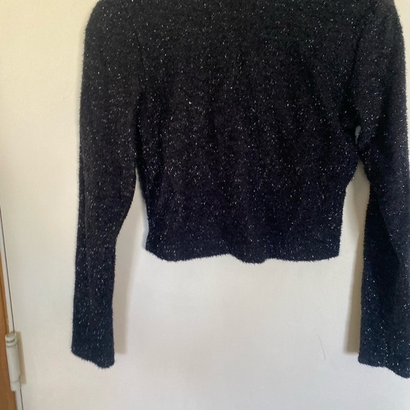 Vintage, rough rider, by circle t zip up cropped black with sparkles jacket - Picture 3 of 6